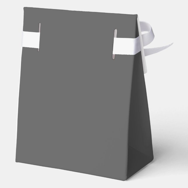 Create Your Own dark gray Custom Design Favor Boxes (Back)