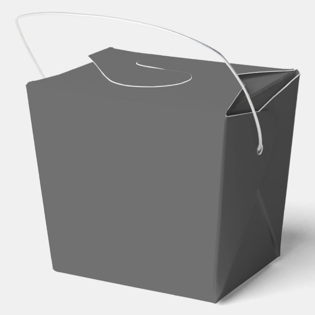 Create Your Own dark gray Custom Design Favor Boxes (Back)