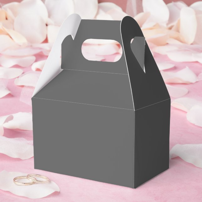 Create Your Own dark gray Custom Design Favor Boxes (Wedding)