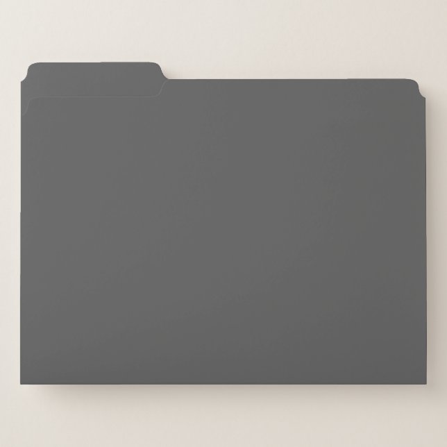 Create Your Own dark gray Custom Design File Folder (Front Left)