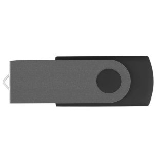 Create Your Own dark gray Custom Design Flash Drive