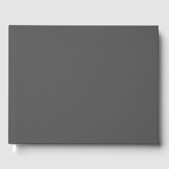 Create Your Own dark gray Custom Design Foil Guest Book (Front)