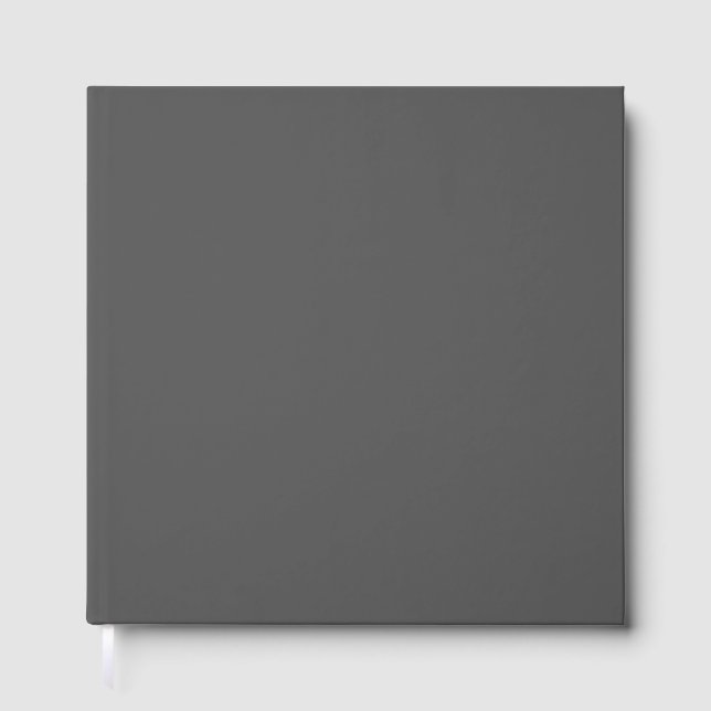 Create Your Own dark gray Custom Design Foil Guest Book (Front)