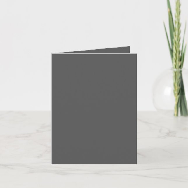 Create Your Own dark gray Custom Design Letterpress Thank You Card (Front)