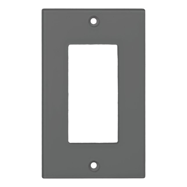 Create Your Own dark gray Custom Design Light Switch Cover (Front)