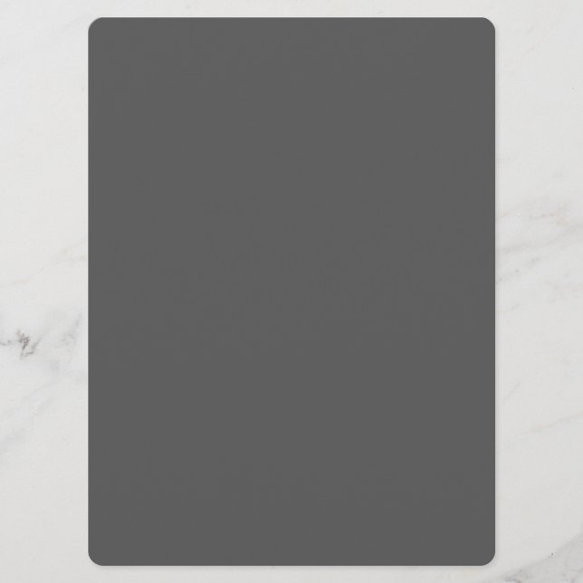 Create Your Own dark gray Custom Design Menu (Front)