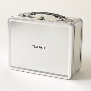 Create Your Own dark gray Custom Design Metal Lunch Box