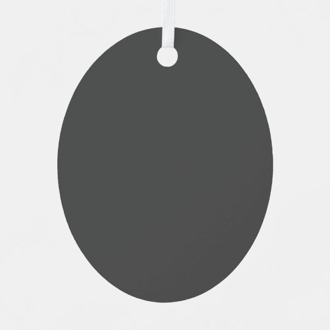 Create Your Own dark gray Custom Design Metal Ornament (Front)