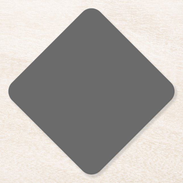 Create Your Own dark gray Custom Design Paper Coaster (Front)