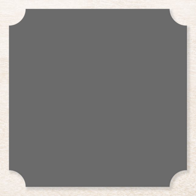 Create Your Own dark gray Custom Design Paper Coaster (Front)