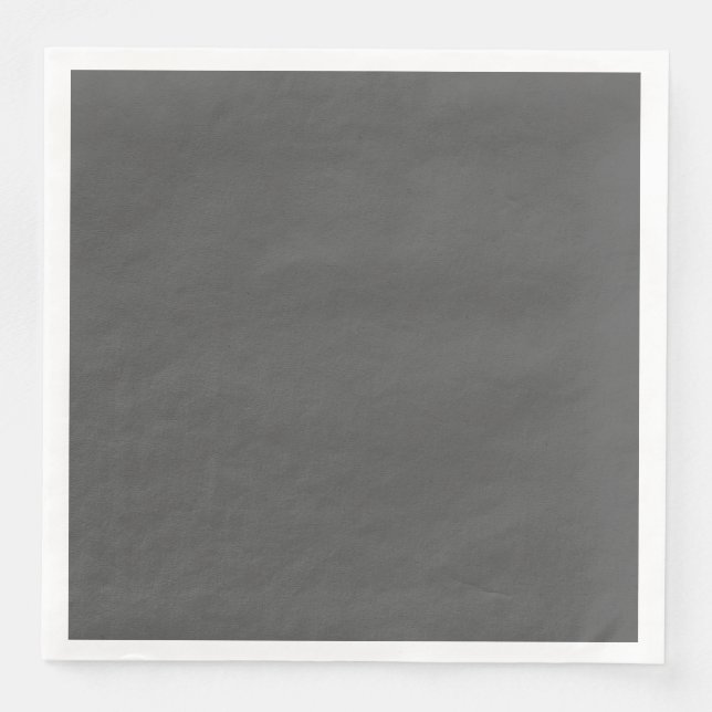 Create Your Own dark gray Custom Design Paper Dinner Napkins (Front)