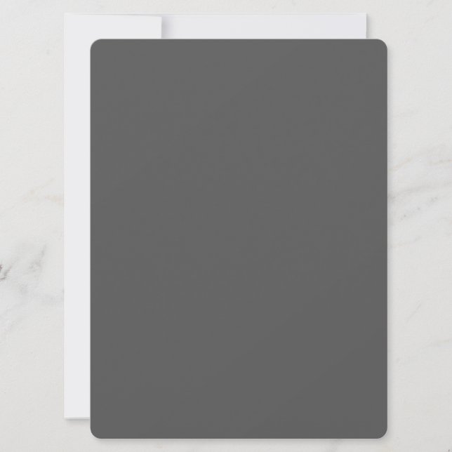 Create Your Own dark gray Custom Design Save The Date (Front)