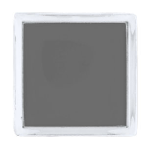 Create Your Own dark gray Custom Design Silver Finish Lapel Pin