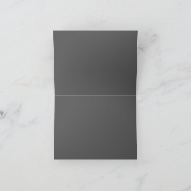 Create Your Own dark gray Custom Design Thank You Card (Inside)