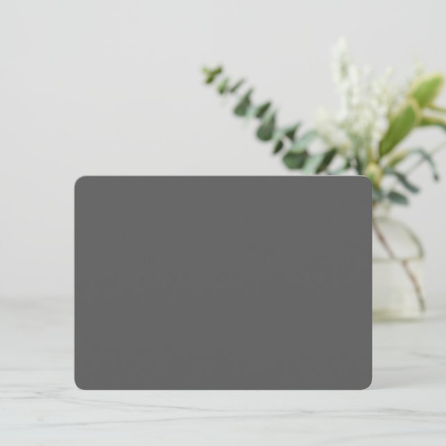 Create Your Own dark gray Custom Design Thank You Card (Standing Front)