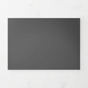 Create Your Own dark gray Custom Design Tri-Fold Announcement