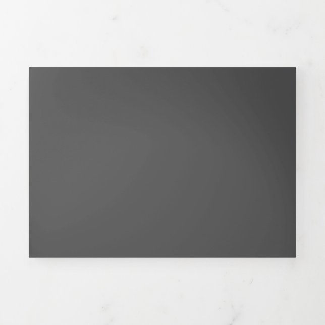 Create Your Own dark gray Custom Design Tri-Fold Program (Cover)