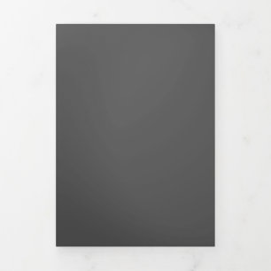 Create Your Own dark gray Custom Design Tri-Fold Program