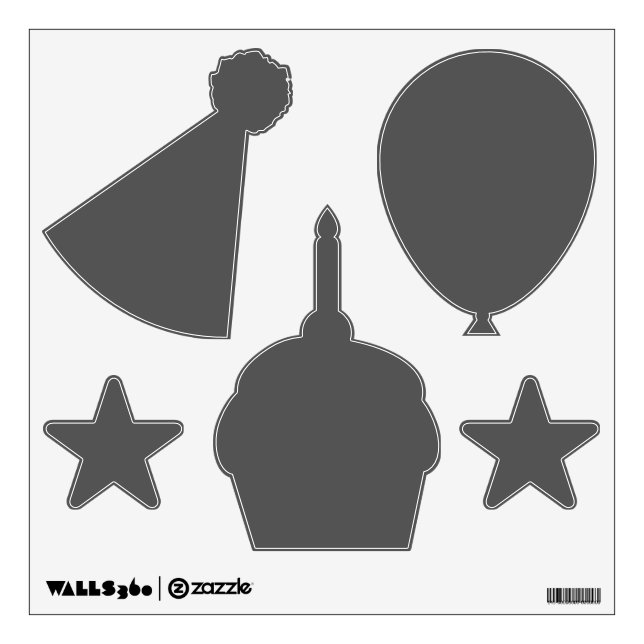 Create Your Own dark gray Custom Design Wall Decal (Front)