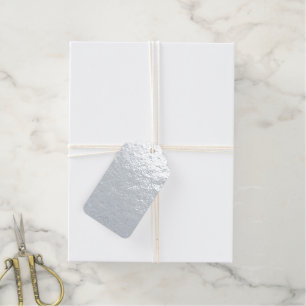 Create Your Own dark gray Custom personalized Foil Gift Tags
