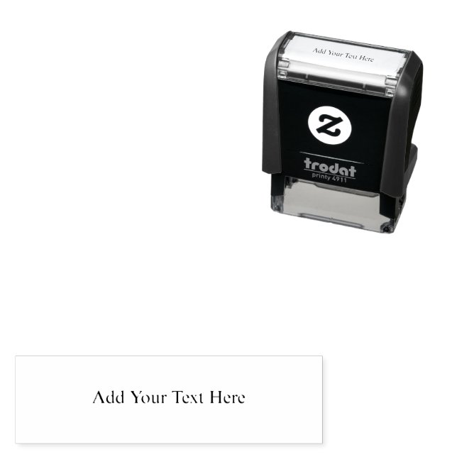 Create Your Own dark gray Custom personalized Self-inking Stamp (In Situ)