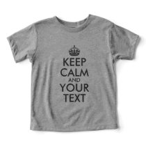 Create Your Own Dark Grey Keep Calm Toddler T-shirt