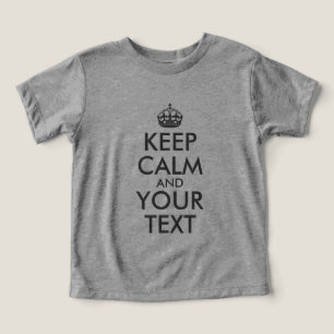 Create Your Own Dark Grey Keep Calm Toddler T-shirt