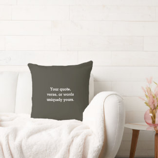 Create Your Own Dark Olive Taupe Minimalist Modern Throw Pillow