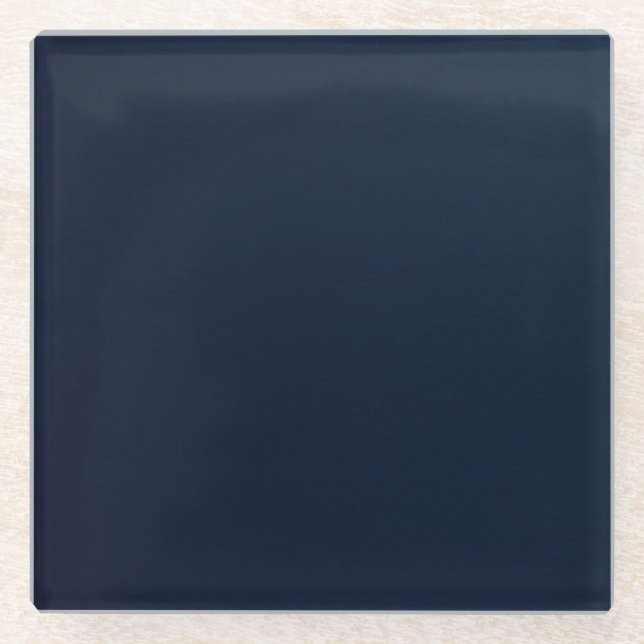 Create Your Own - Dark Texture - Navy Blue Glass Coaster (Front)