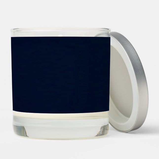 Create Your Own - Dark Texture - Navy Blue Scented Candle (Lid)