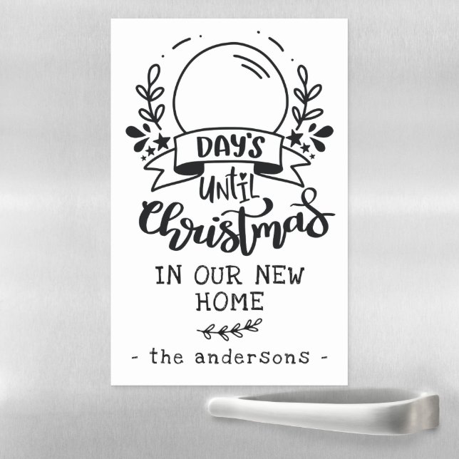 Create Your Own Days Until Christmas Countdown Magnetic Dry Erase Sheet (In Situ)