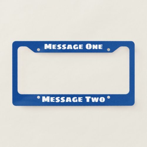 Create Your Own Deep Blue License Plate Frame