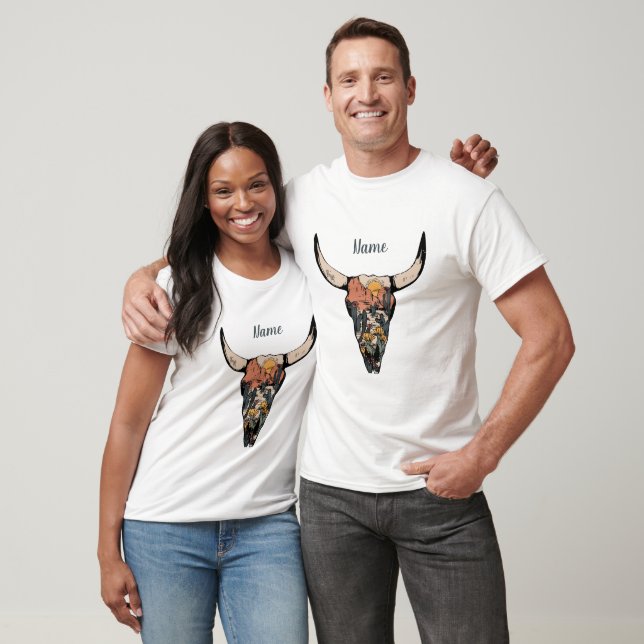 Create Your Own Desert Bull Skull T-Shirt (Unisex)