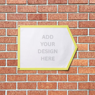 Create Your Own Design 24" x 18" Yellow Pennant