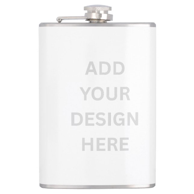 Create Your Own Design 8 oz Vinyl Wrapped Flask (Front)