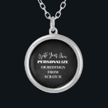 Create Your Own - Design a Custom Silver Plated Necklace<br><div class="desc">Create your own custom merch from scratch including home and kitchen decor, party and office supplies, custom gifts and accessories, promotional products for your business and more by replacing our background image with your own or by adding your own text to the current background and choosing your favorite fonts, colors...</div>