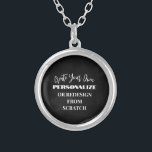 Create Your Own - Design a Custom Silver Plated Necklace<br><div class="desc">Create your own custom merch from scratch including home and kitchen decor, party and office supplies, custom gifts and accessories, promotional products for your business and more by replacing our background image with your own or by adding your own text to the current background and choosing your favorite fonts, colors...</div>