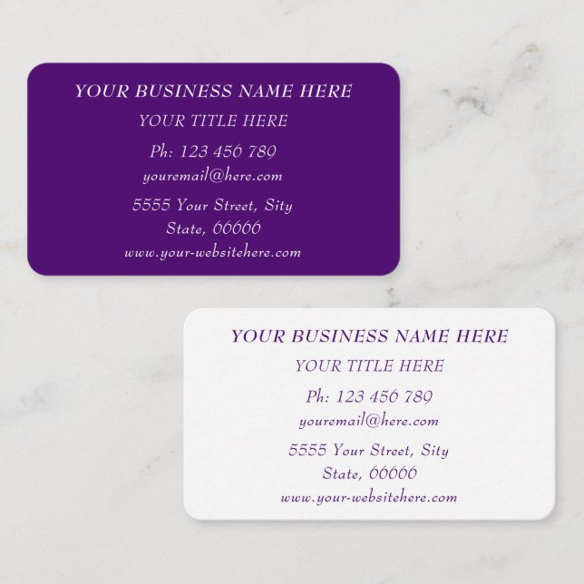 Create Your Own Design Business Cards Template (Front/Back)