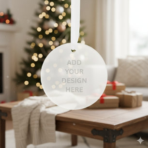 Create Your Own Design Circle Acrylic Ornament