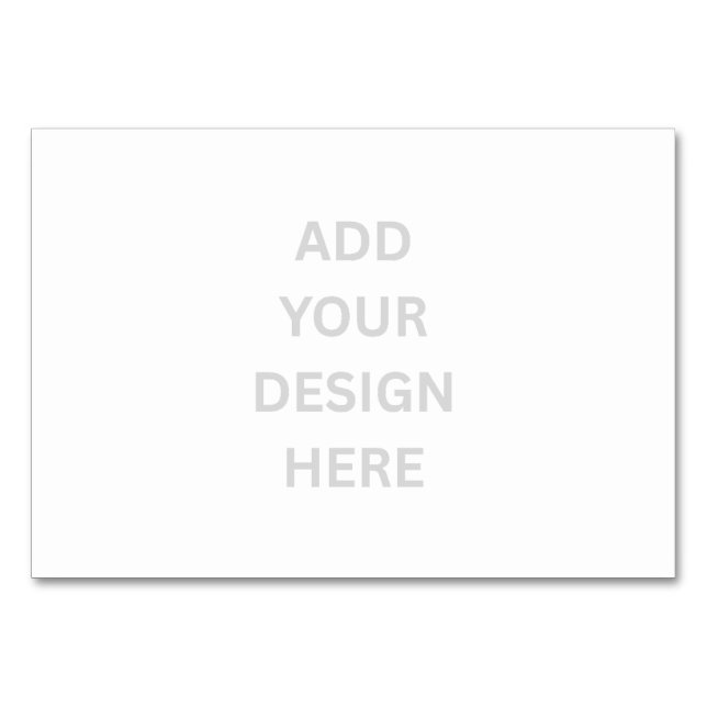 Create Your Own Design Custom Table Card (Front)