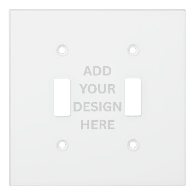 Create Your Own Design Double-Toggle Light Switch Cover (Front)