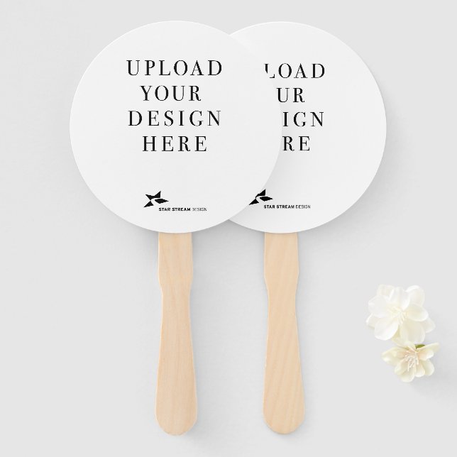 Create Your Own Design Hand Fan (Front and Back)