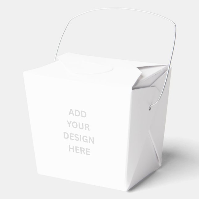 Create Your Own Design Medium Take Out Favor Box (Front)