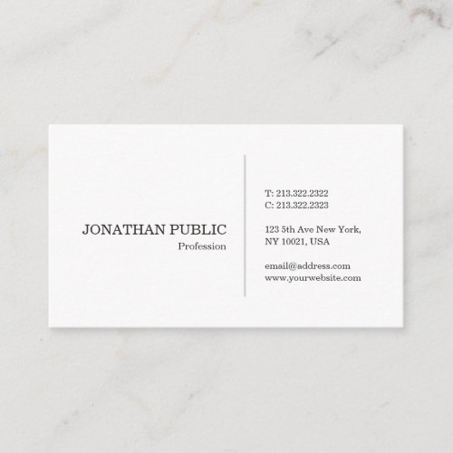 Create Your Own Design Modern Stylish Simple Plain Business Card