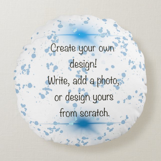 Create Your Own Design & Photo Unique Decor Gift  Round Pillow (Front)