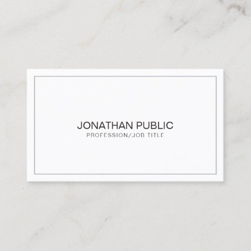 Create Your Own Design Professional Clean Plain Business Card