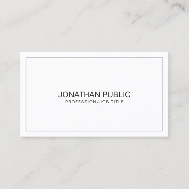 Create Your Own Design Professional Clean Plain Business Card (Front)