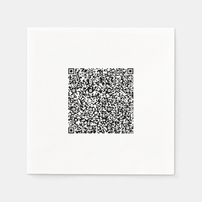 Create Your Own Design QR Code Napkins Template (Front)