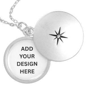 Create Your Own Design Sterling Silver Plated  Locket Necklace