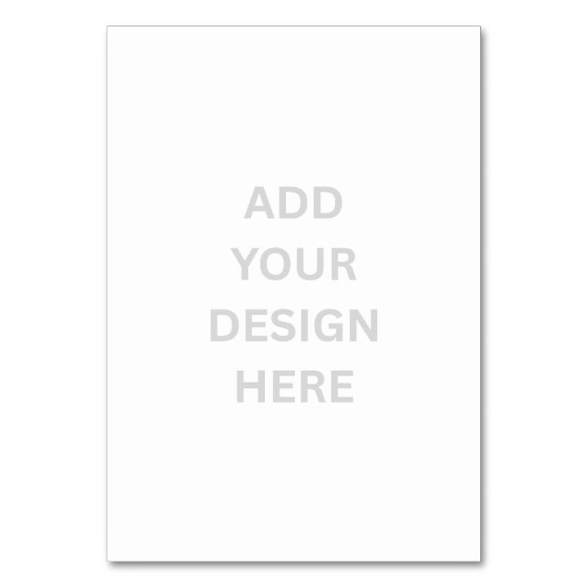 Create Your Own Design Table Card (Front)